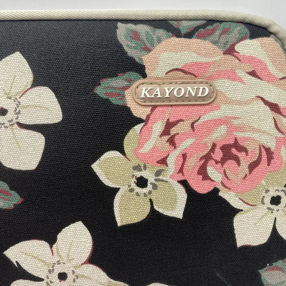 Kayond Black Rose Floral Laptop Case 13